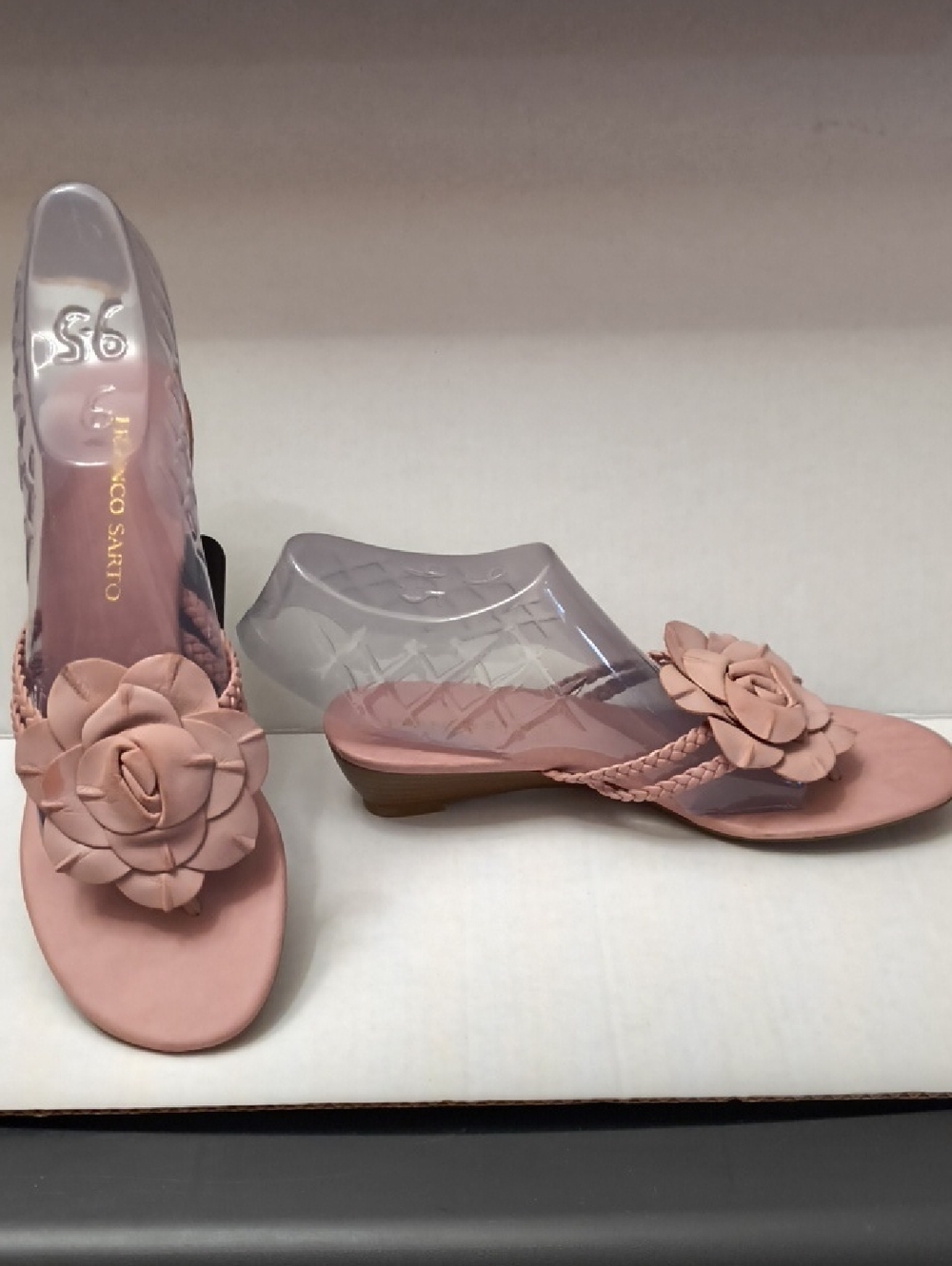 NWOB Franco Sarto L Sandy Pink Floral Slide Sandals
